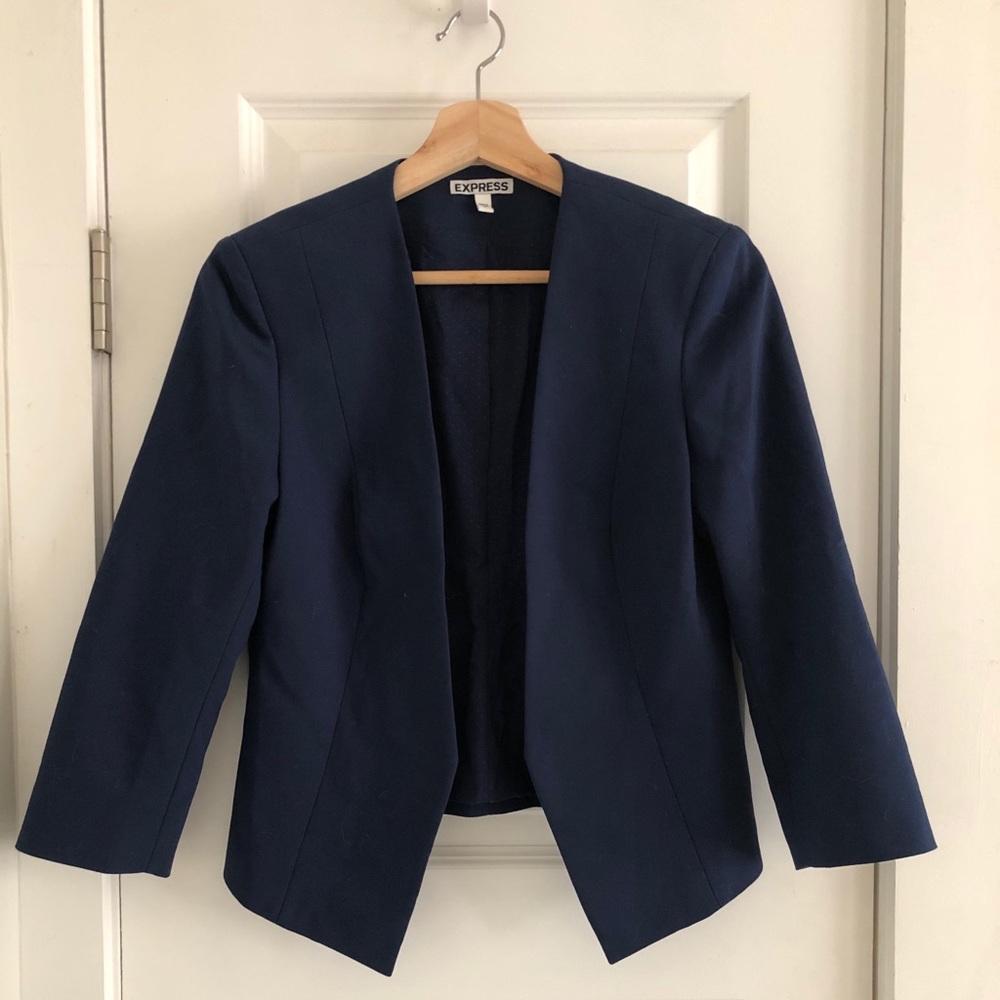 Express Blue / Navy cropped blazer